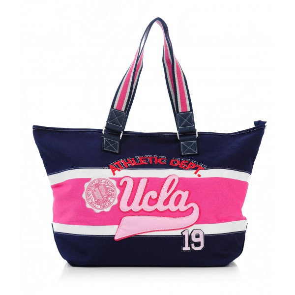 Väska från UCLA - shoppingbag Offshore Shopper Navy i marint och rosa och i tyg.