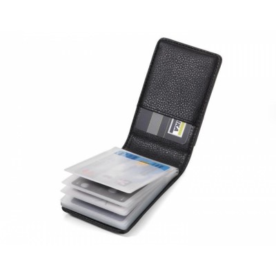 Kreditkortsplånbok Midnight med plats för 20 kreditkort. Plånboken är utrustad med en klämma för sedlar eller kvitton. I läder/P
