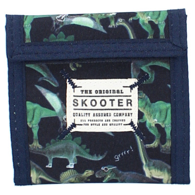 Plånbok för barn med dinosaurier.