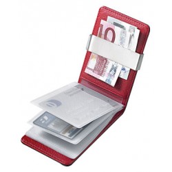 Plånbok från Troika - Red Pepper Kreditkortsplånbok med sedelklämma och plastficka för extra kreditkort. I skinn med snygga färg