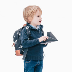 Kidzroom ryggsäck för barn | Planes Black & White